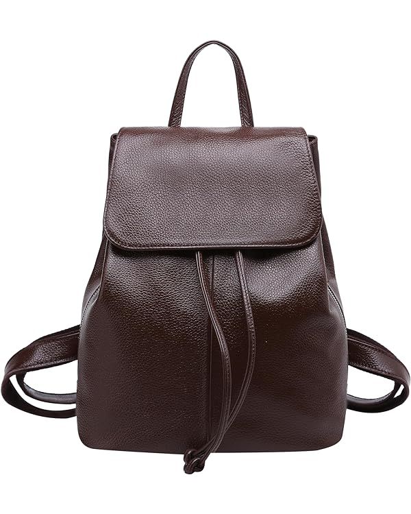 Travel Leather Backpack Purse for Women - Elegant Ladies Genuine Leather Antitheft Shoulder Bag | Amazon (US)