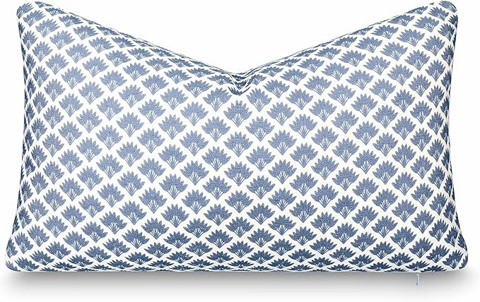 Crumbs Home California Casual Coastal Indoor Outdoor Lumbar Pillow Cover, 12"x20" Water Repellent... | Amazon (US)