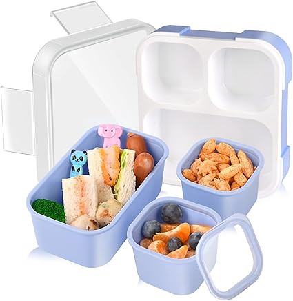 Genteen Bento Box for Kids, Kids Lunch Box with 3 Removable Compartments, Toddler Baby Lunch Box ... | Amazon (US)