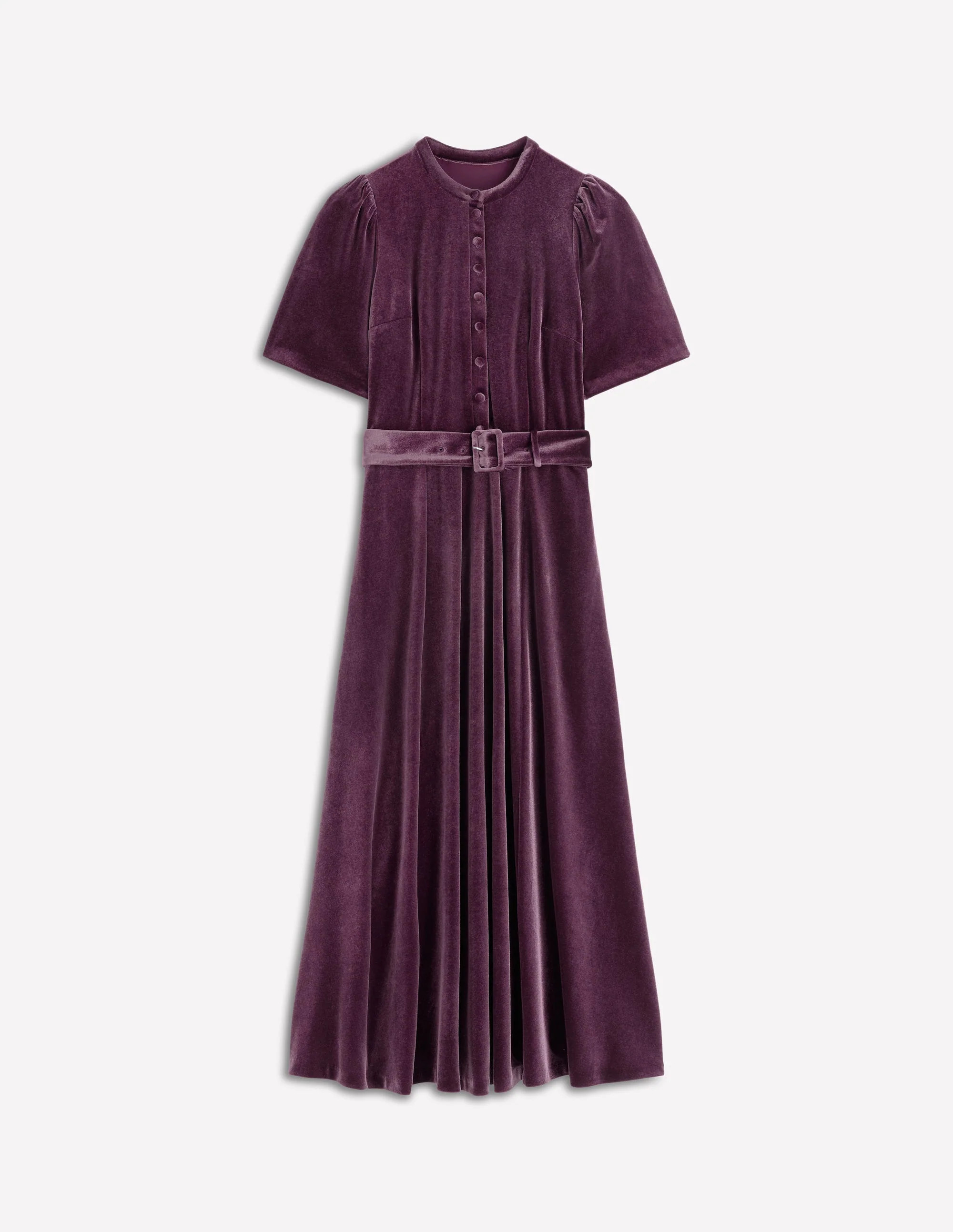 Kate Velvet Shirt Dress-Dark Cherry | Boden (US)
