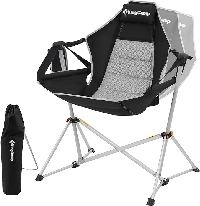 KingCamp Hammock Camping Chair, Aluminum Alloy Adjustable Back Swinging Chair, Folding Rocking Ch... | Amazon (US)