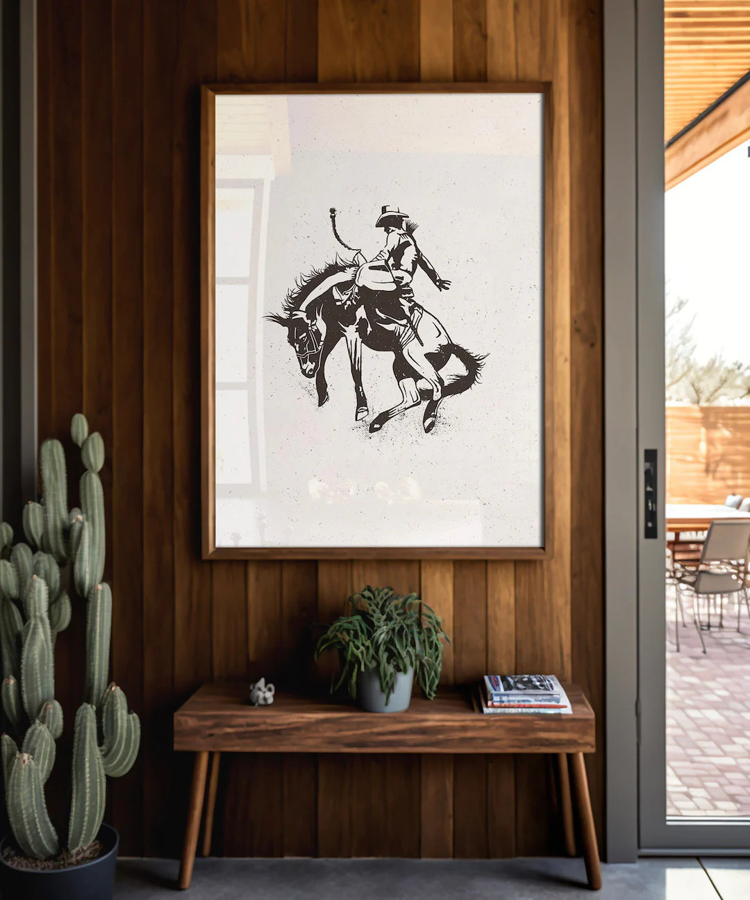 Bucking Bronco Graphic Print #3, Southwestern Western Room Decor, Cowboy Wall Art, Modern Eclecti... | Etsy (US)
