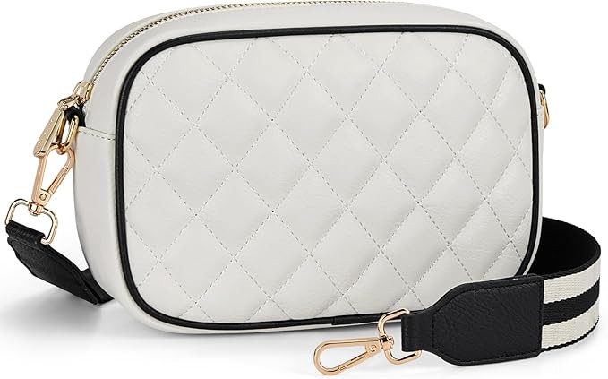 BOSTANTEN Quilted Crossbody Bags for Women Triple Zip Leather Purses Small Crossbody Shoulder Han... | Amazon (US)