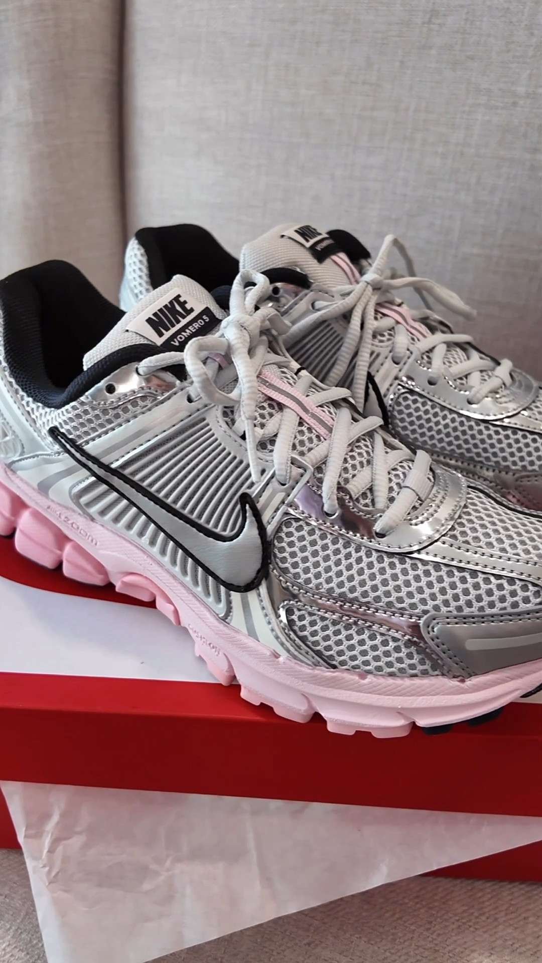 Love the @Nike US  Vomero5 casual sneaker. Perfect for a light workout and running errands. 

Nike, sneakers, pink Nike sneakers, Smiles and Pearls

#LTKootd #LTKActive #LTKMidsize
