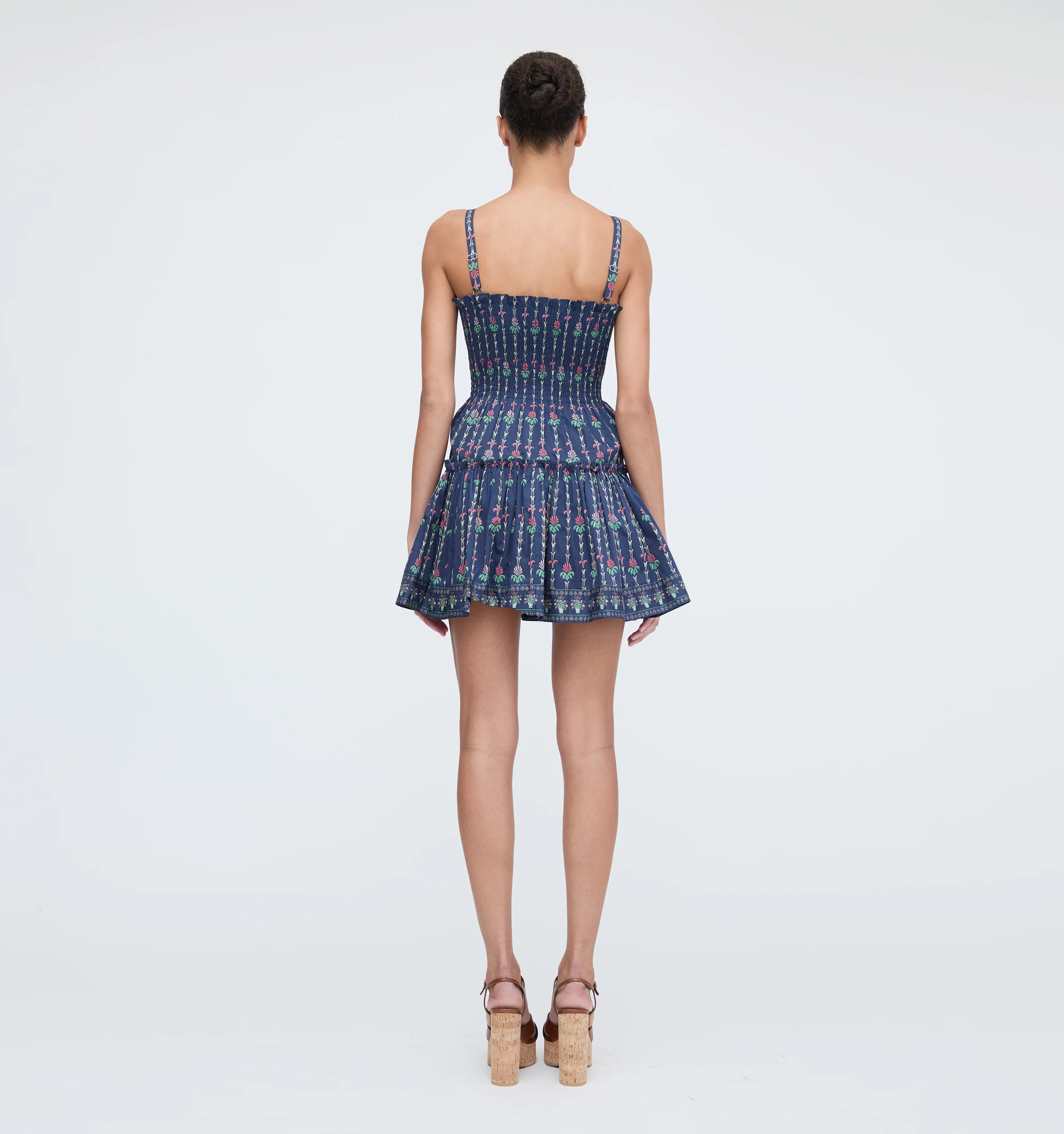 The Seraphina Mini Nap Dress - Navy Trailing Fern | Hill House Home US