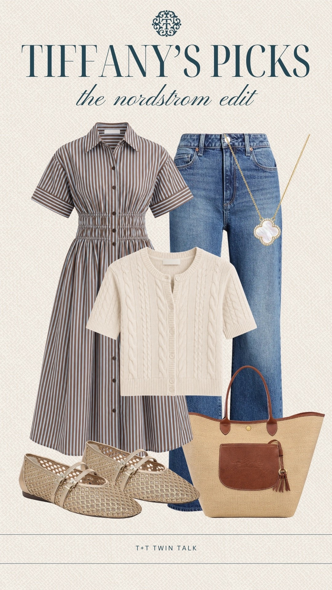 Classic, polished, and so easy to wear! ✨ Tiffany’s Nordstrom picks are the kind of wardrobe staples we reach for over and over—great denim, a striped dress, a short-sleeve cable knit, woven flats, and the perfect neutral tote. Such an effortless mix for transitioning into fall!
#LTKSeasonal #LTKOver40 #LTKMidsize #NordstromStyle #FallStyle #FallFashion #EverydayOutfit