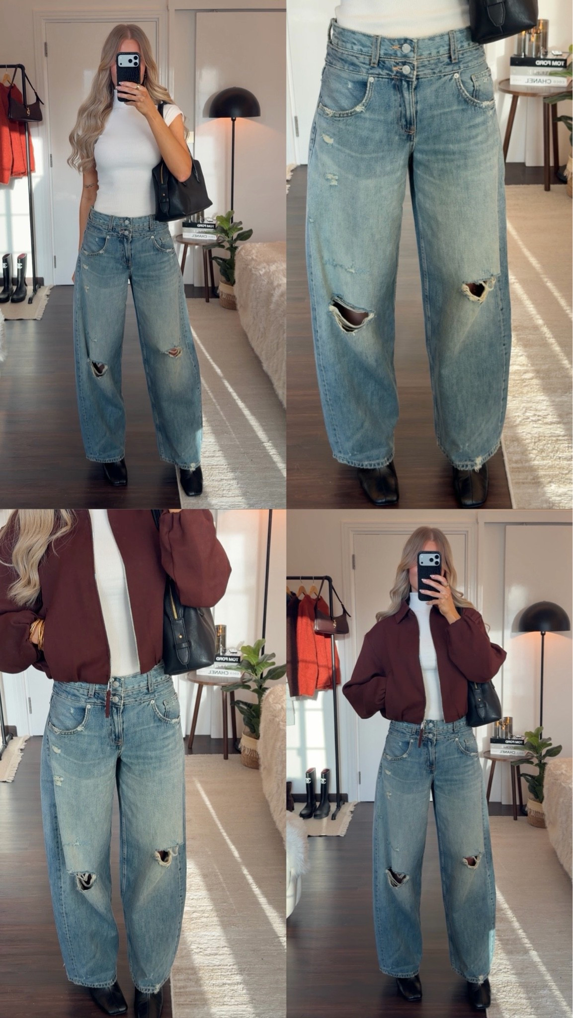 the viral zara autumn jeans👖🍂🤎
there’s barely any jeans that has a better fit than this one from Zara ! I got it in all three colors now- but this one is my fav right now ! I’m wearing size EU32 in the jeans (definitely size down one size!)👖 and size S in the high neck knit top. In the bomber jacket I’m wearing size XS. I’m 1,70m tall for reference 🤎

#LTKFashionMonth #LTKstyletip #LTKautumn