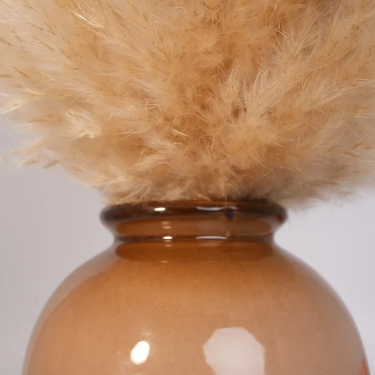 Home Decor Collection 16.5 " Pampas Dried Grass in Brown Ceramic Vase Made for Tabletops- 2 lbs -... | Walmart (US)