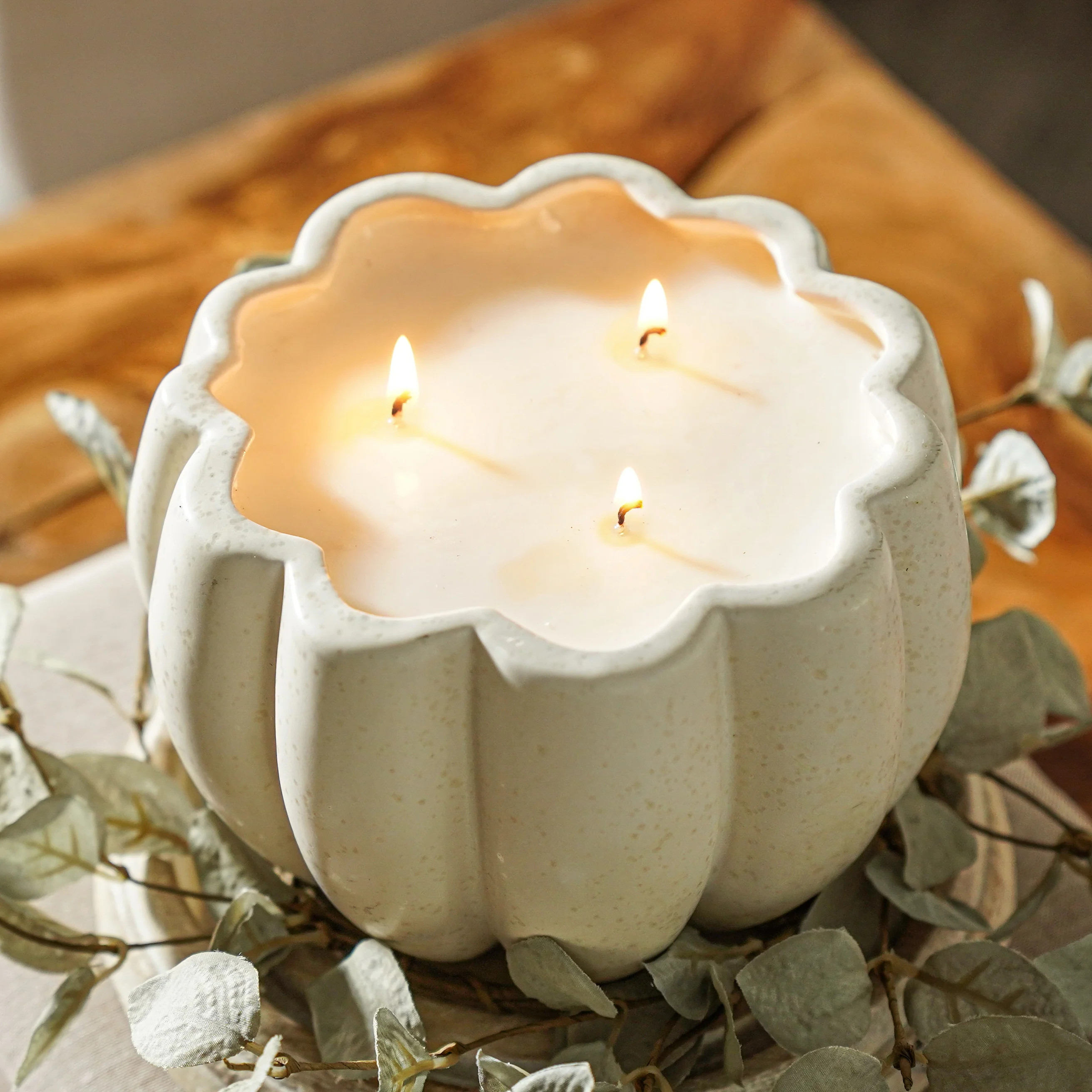 Large Ceramic Pumpkin Jar Candle | MJHome