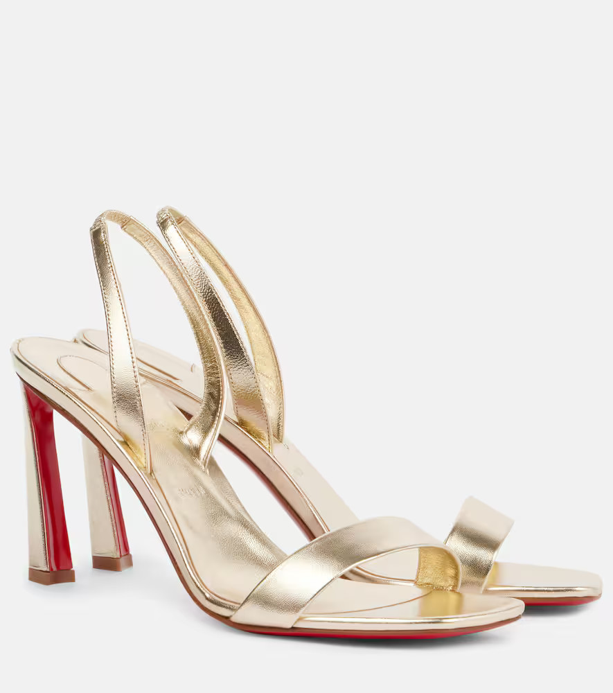 Christian Louboutin O Condora 85 metallic leather sandals | Mytheresa (US/CA)