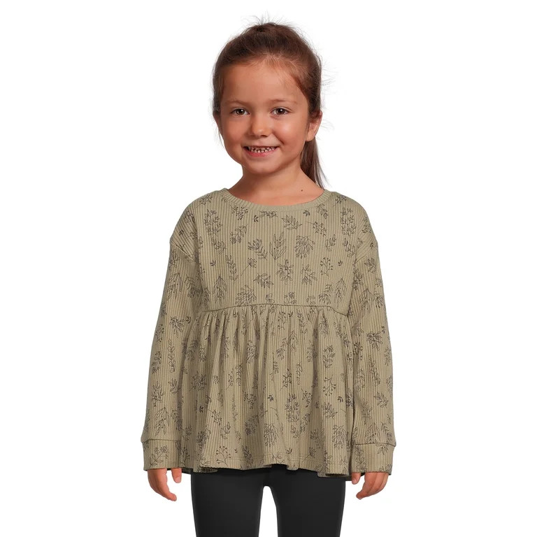 easy-peasy Toddler Girl Long Sleeve Babydoll Top, Sizes 12 Months-5T | Walmart (US)