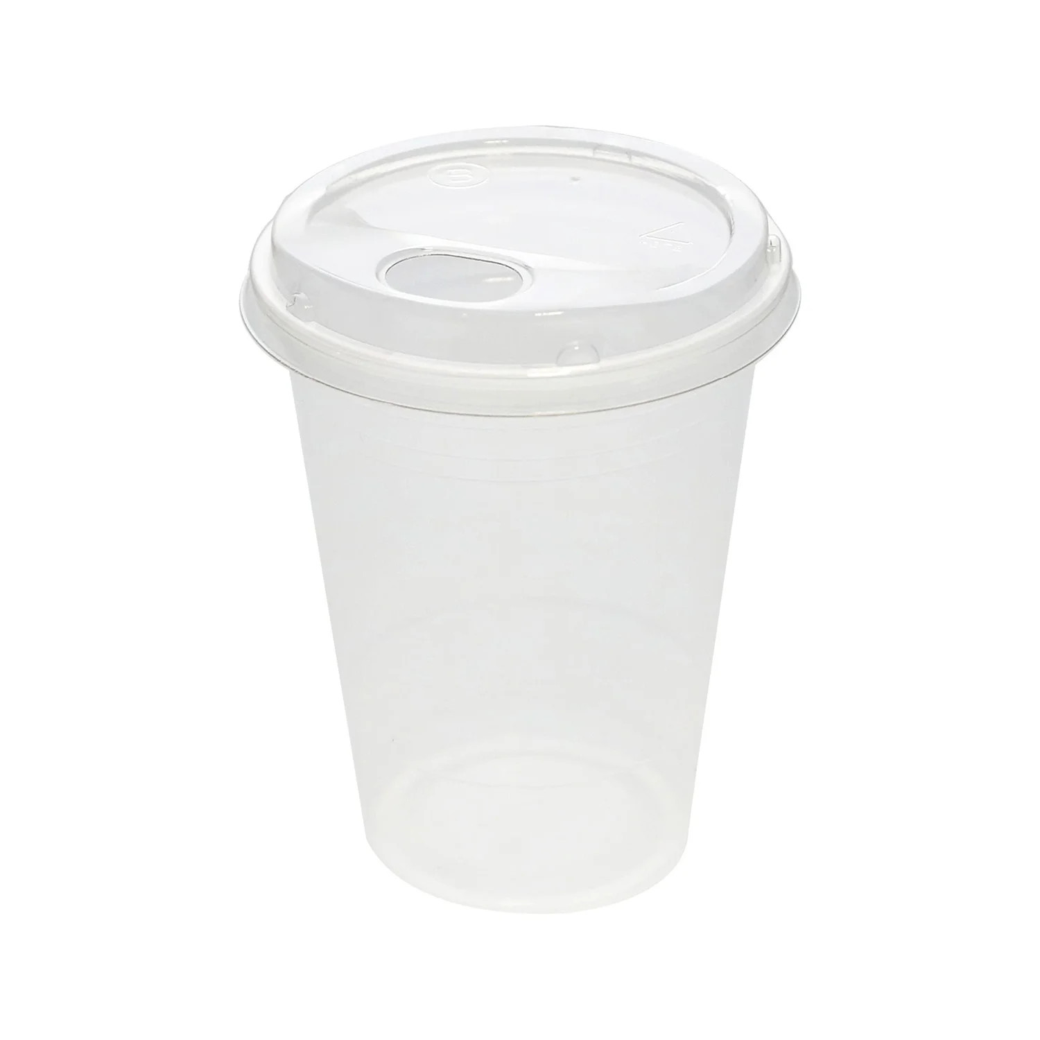Great Value Disposable Plastic Cups and Lids, Clear, 16 oz, 25 Count, (Cup and Lid Combo) - Walma... | Walmart (US)