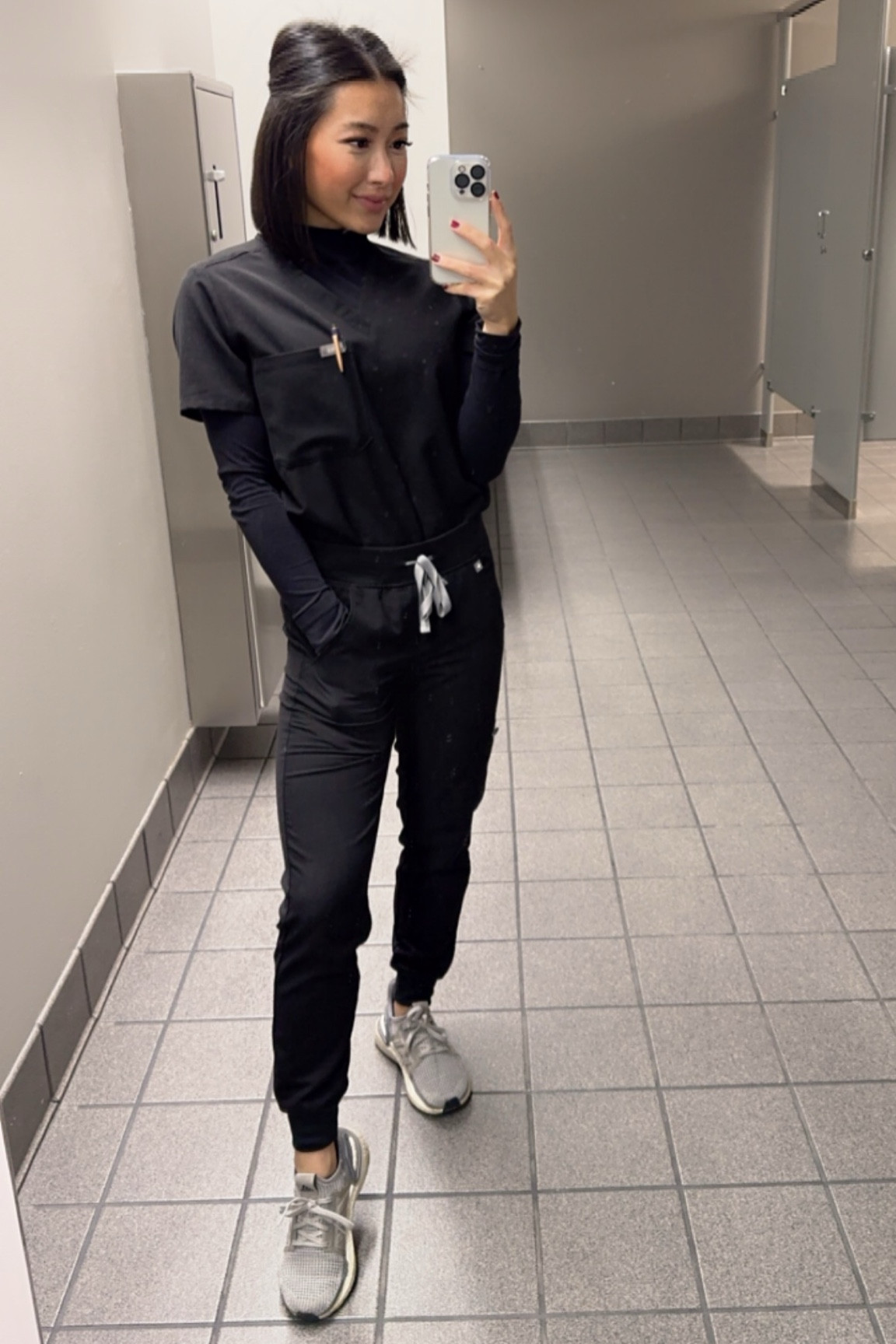 Figs scrubs set- 

Black Catarina one pocket scrub top- XS

BLACK Zamora petite scrub joggers- in XXS

Will link under scrubs- XS/ size 4

Work wear 
Work outfit
Medical scrubs
Nurse
Medical
Hospital
Comfy work
WFH
Lounge

#Fashionista, #OOTD #StreetStyle, #FashionWeek, #StyleInspo, #TrendAlert, #FashionForward #PetiteFashion, #PetiteStyle, #ShortGirlProblems, #PetiteBlogger, #PetiteOutfit #FashionInspiration, #StyleGoals, #OutfitOfTheDay, #FashionAddict, #StyleInspo, #TrendyLooks , #LTKunder50, #LTKunder100, ,  #LTKsalealert

#LTKfitness #LTKworkwear #LTKfindsunder50