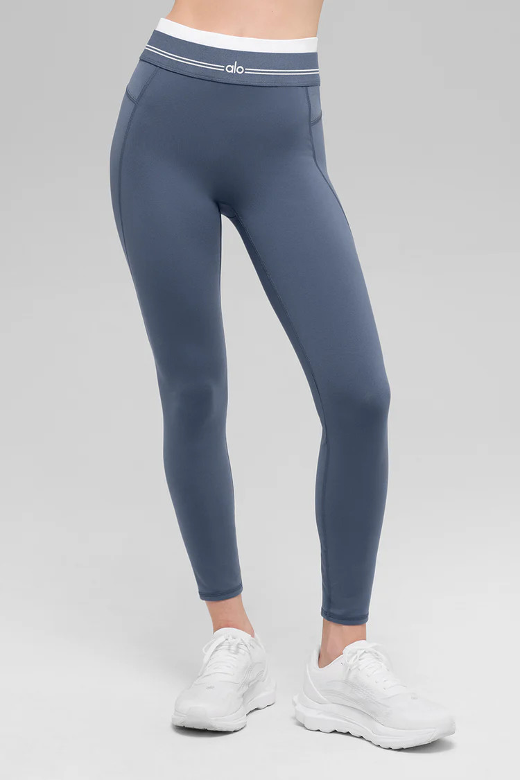 Airbrush High-Waist 7/8 Better Together Legging - Bluestone/White | Alo Yoga (US)