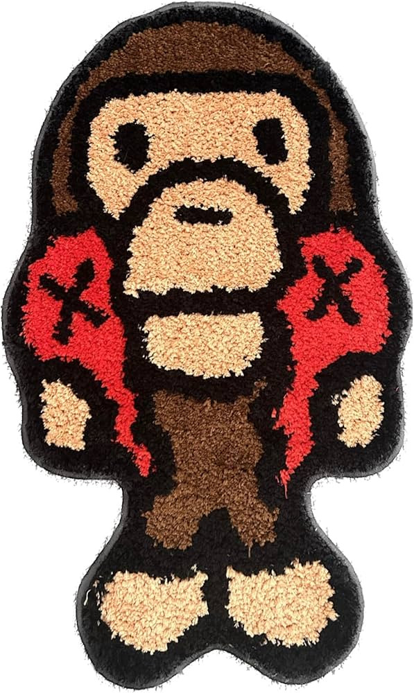 Baby Milo BAPE Rug - X Kawed decor - Handmade & Premium- 30in W * 20in L (75*50cm) - Hypebeast ba... | Amazon (US)