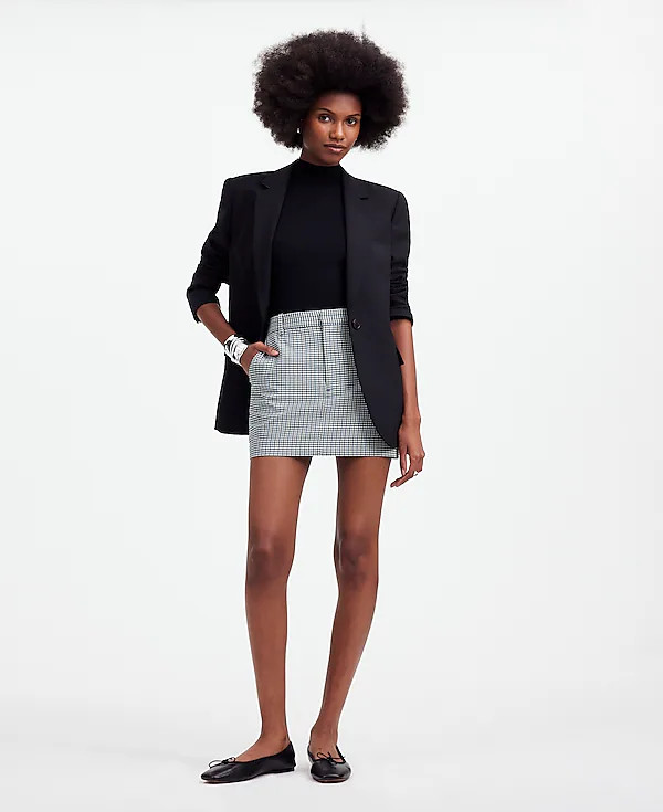 Suiting Mini Skirt in Yarn-Dyed Plaid | Madewell