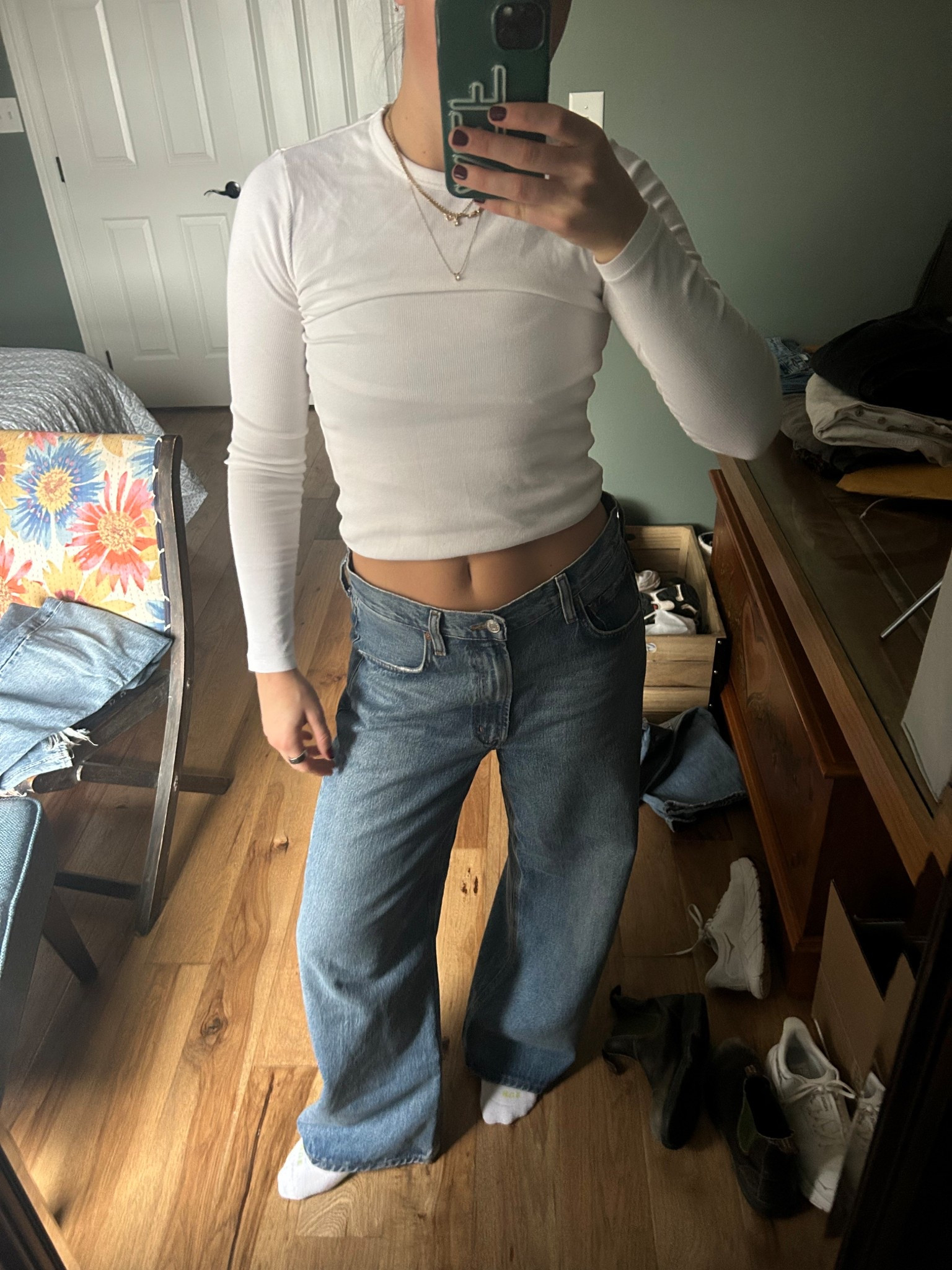 Perfect ribbed white long sleeve 
