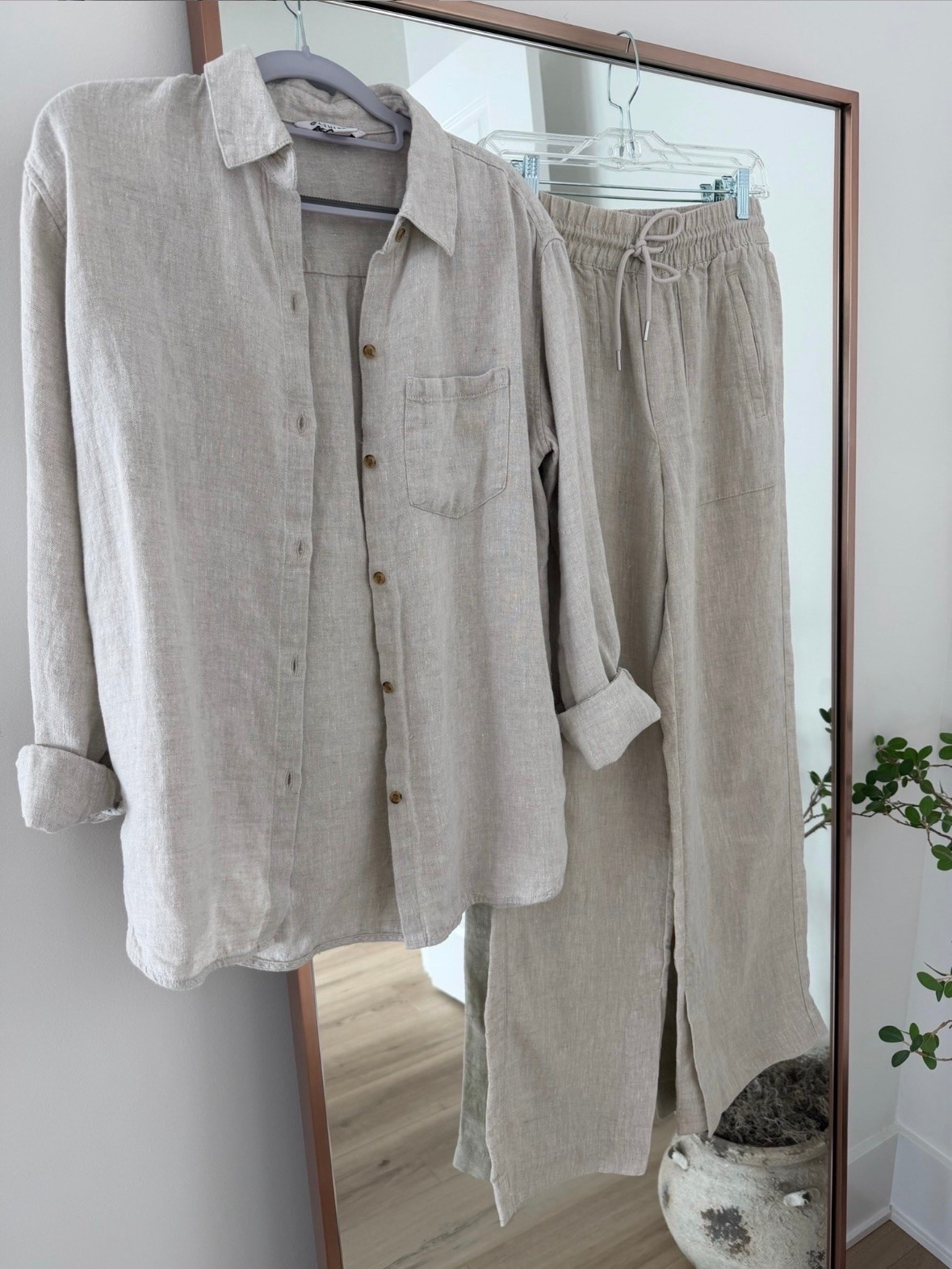 This linen set is one of those outfits you’ll wear on repeat all summer long. The relaxed button down and easy pull on pants look effortlessly polished while still feeling lightweight and comfortable. Wear it together for an elevated matching set moment or mix and match the pieces with basics you already own.

Linen set, Matching set, Neutral outfits, Resort wear, Vacation style, Linen pants, Button down shirt, Summer wardrobe, Coastal style, Travel outfits, Elevated basics, Capsule wardrobe, annabrstyle

#LTKootd #LTKSeasonal #LTKTravel