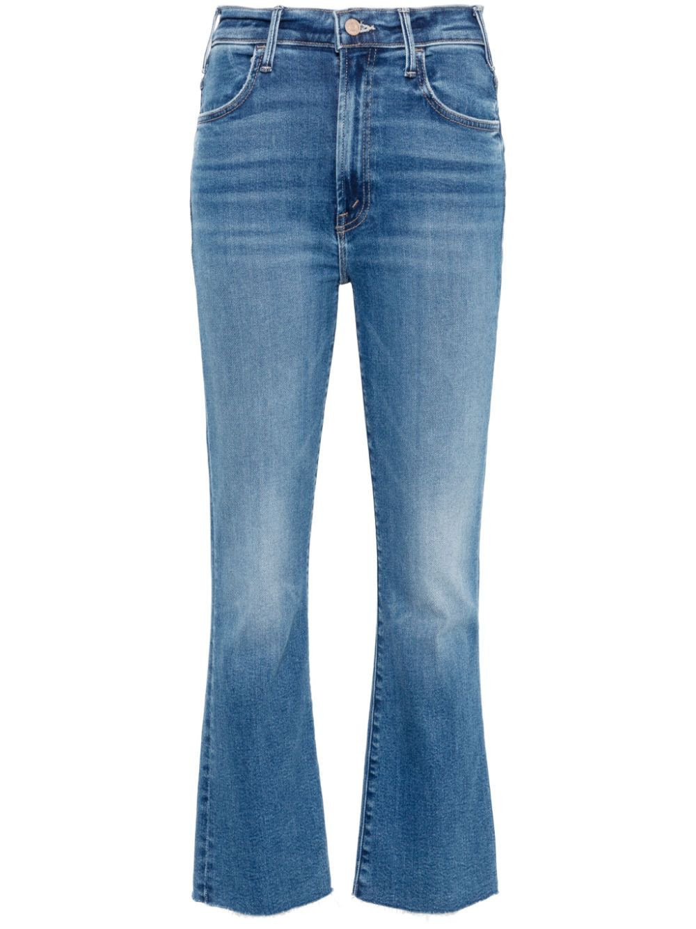 MOTHER The Hustler Ankle Fray bootcut jeans - Blue | Farfetch Global