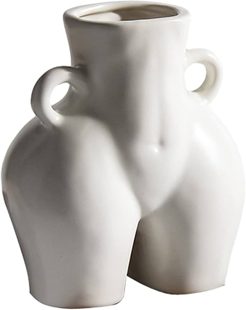 Butt Vase,Modern Body Vase Female Form,Matt White Ceramic Vases Art Nude Female Body Sculpture Va... | Amazon (US)