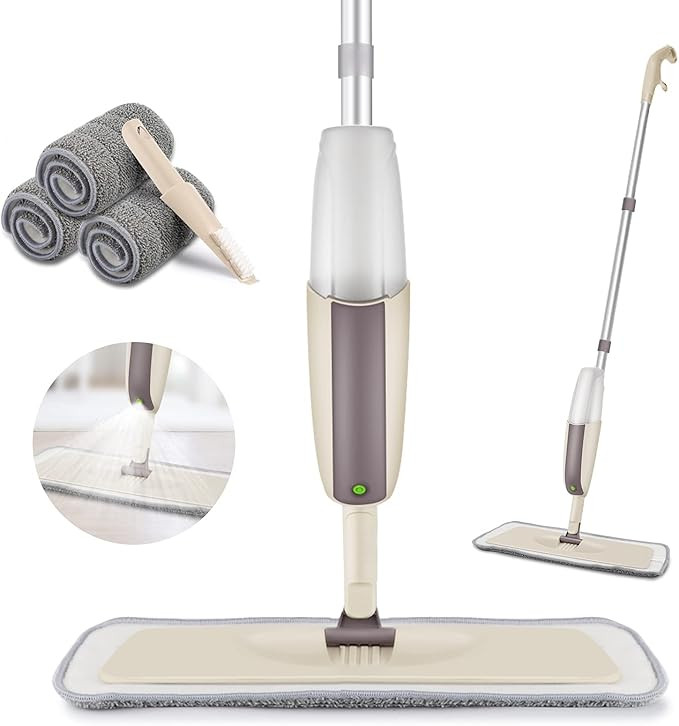 HOMTOYOU Spray Mop Upgrade for Floor Cleaning - Floor Mop with a Refillable Spray Bottle and 3 Wa... | Amazon (US)