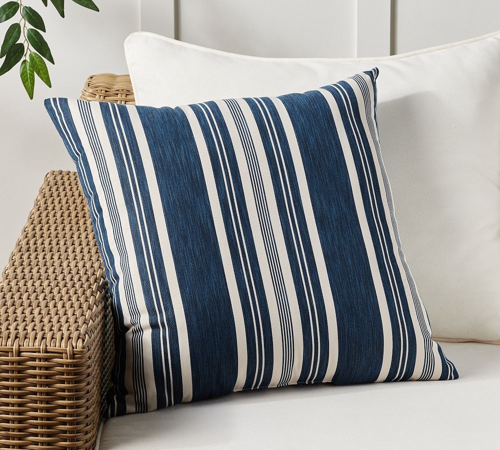 Kingston Striped Outdoor Pillow | Pottery Barn (US)