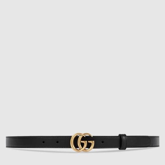 Leather belt with double G buckle | Gucci (EU)