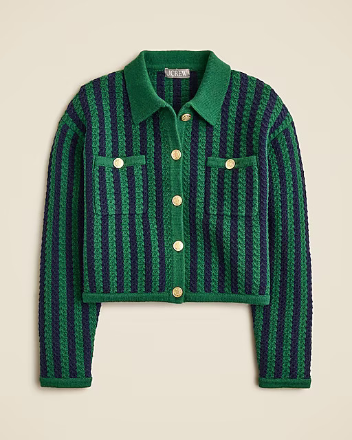Sweater lady jacket in chevron stripe | J. Crew US