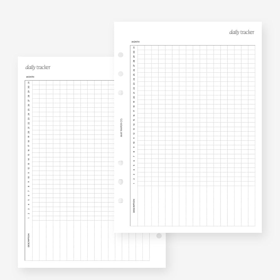 MAY PAPER CO. A5 Daily Tracker Planner Insert Agenda Refill for Filofax A5, Kikki K Large, LV GM ... | Amazon (US)