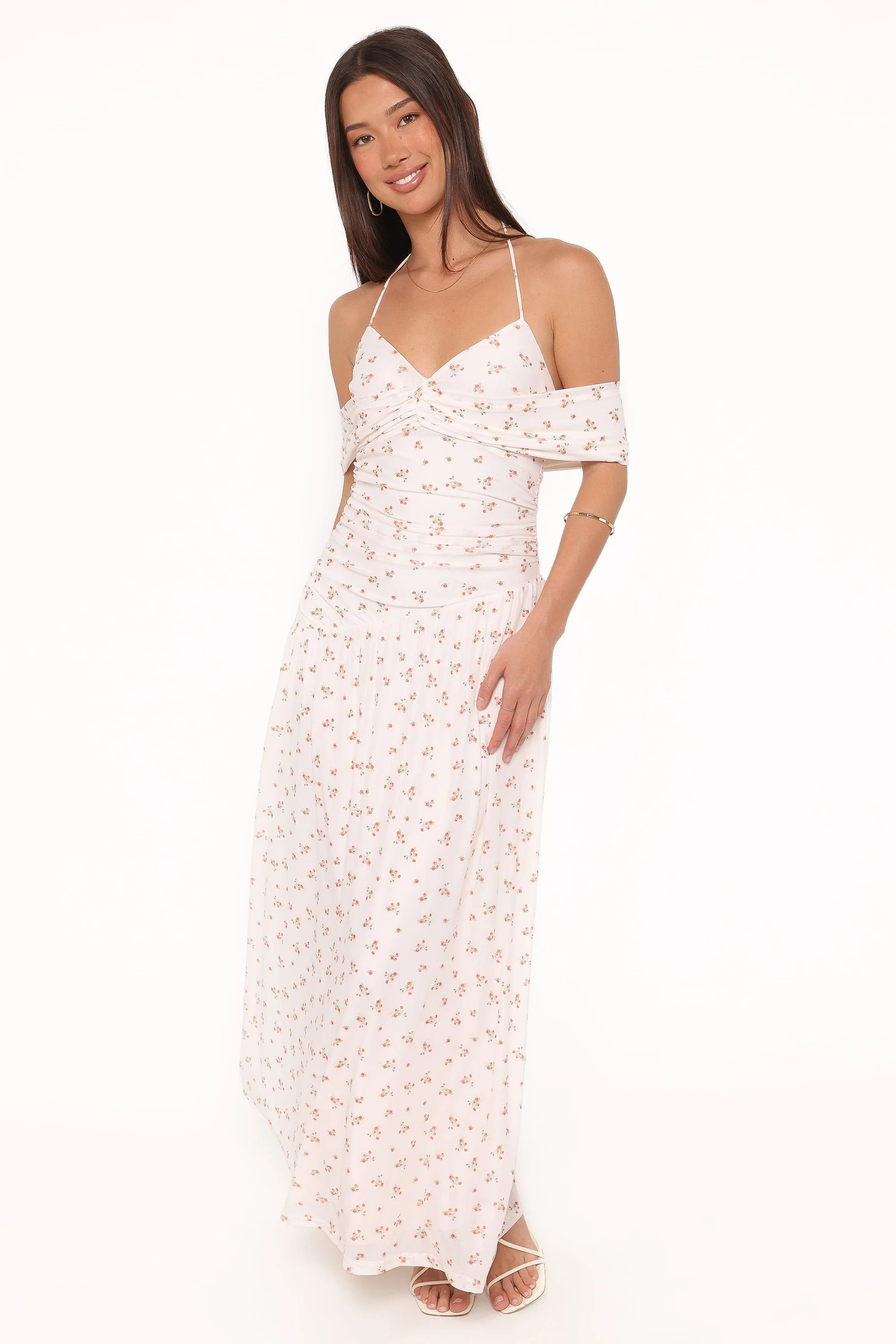 Mayven Maxi Dress - White Ditsy | Petal & Pup (US)