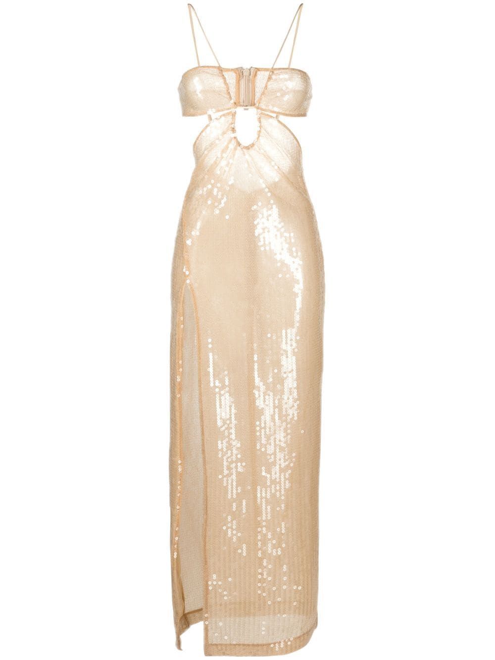 Nensi Dojaka sequin-embellished cut-out Dress - Farfetch | Farfetch Global