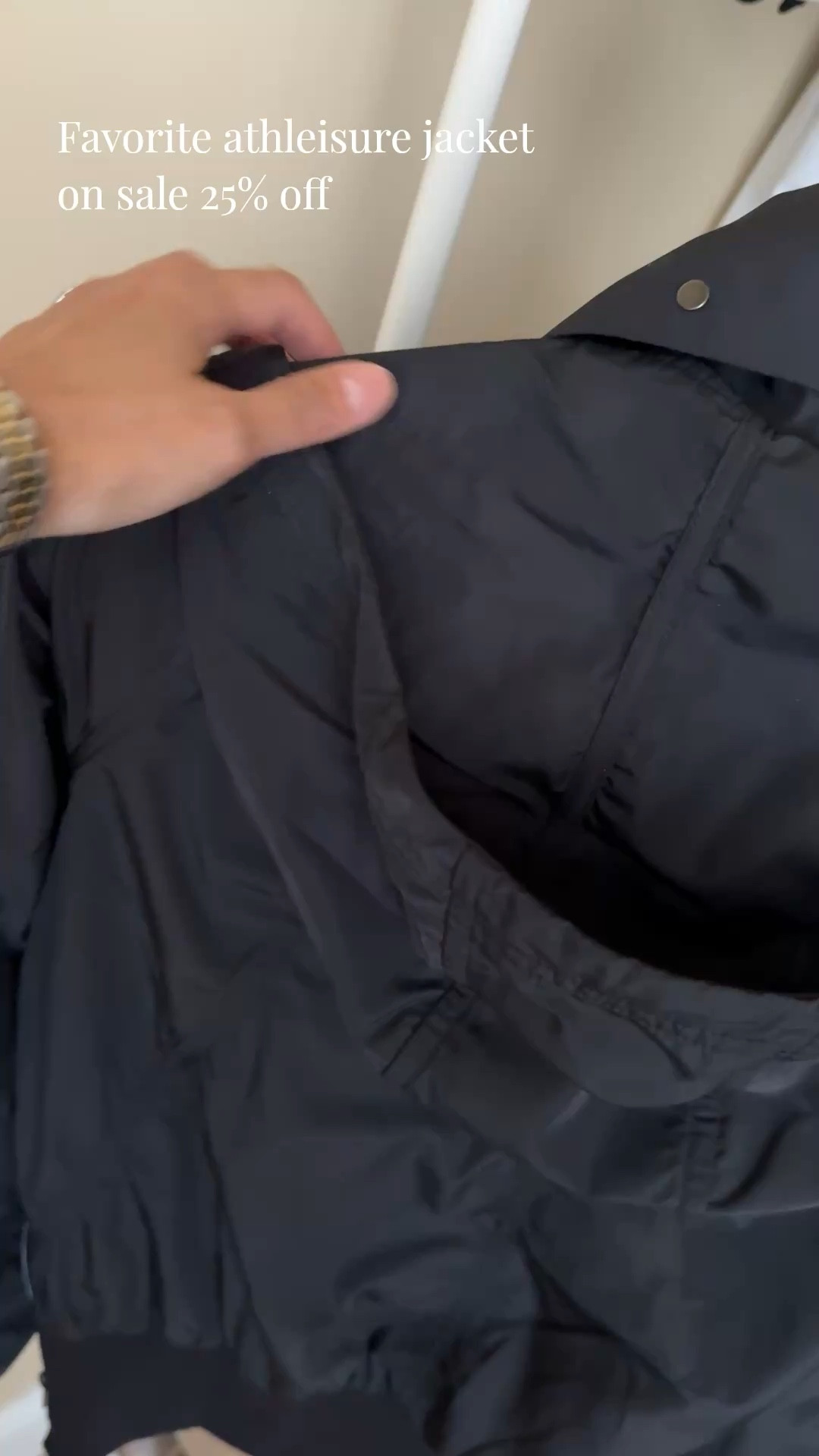 Most loved athleisure jacket. 
-I get requests for links multiple times a week on this jacket. Currently it’s 25 % off in black 40% off in white. And it’s one of my all-time favorites too. I have a light color from almost 3 years ago; this black one is 2 years old. 
Versatile style that works well as a travel jacket too. 
Chic lines and flattering fit. 
Stowaway hood. 
Soft material. 
Zip pockets. 
Side zips for extra comfort and style. 
True to size. 
- Pants are another athleisure favorite. I sizef down. Stylish trouser style fit. Wore these recently for travel and felt good in them. 
- Slim sneakers. 
- Sling bag. 


#LTKOver40 #LTKTravel #LTKActive