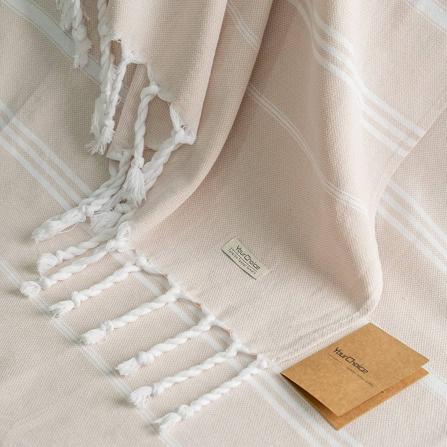 Your Choice Turkish Beach Towel (71x41) - 100% Conton Turkish Towel Minimalist, Sand Free Quick D... | Amazon (US)