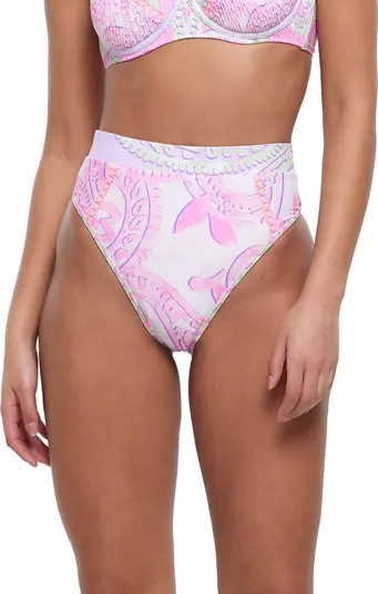 Mixed Print High Waist Bikini Bottoms | Nordstrom