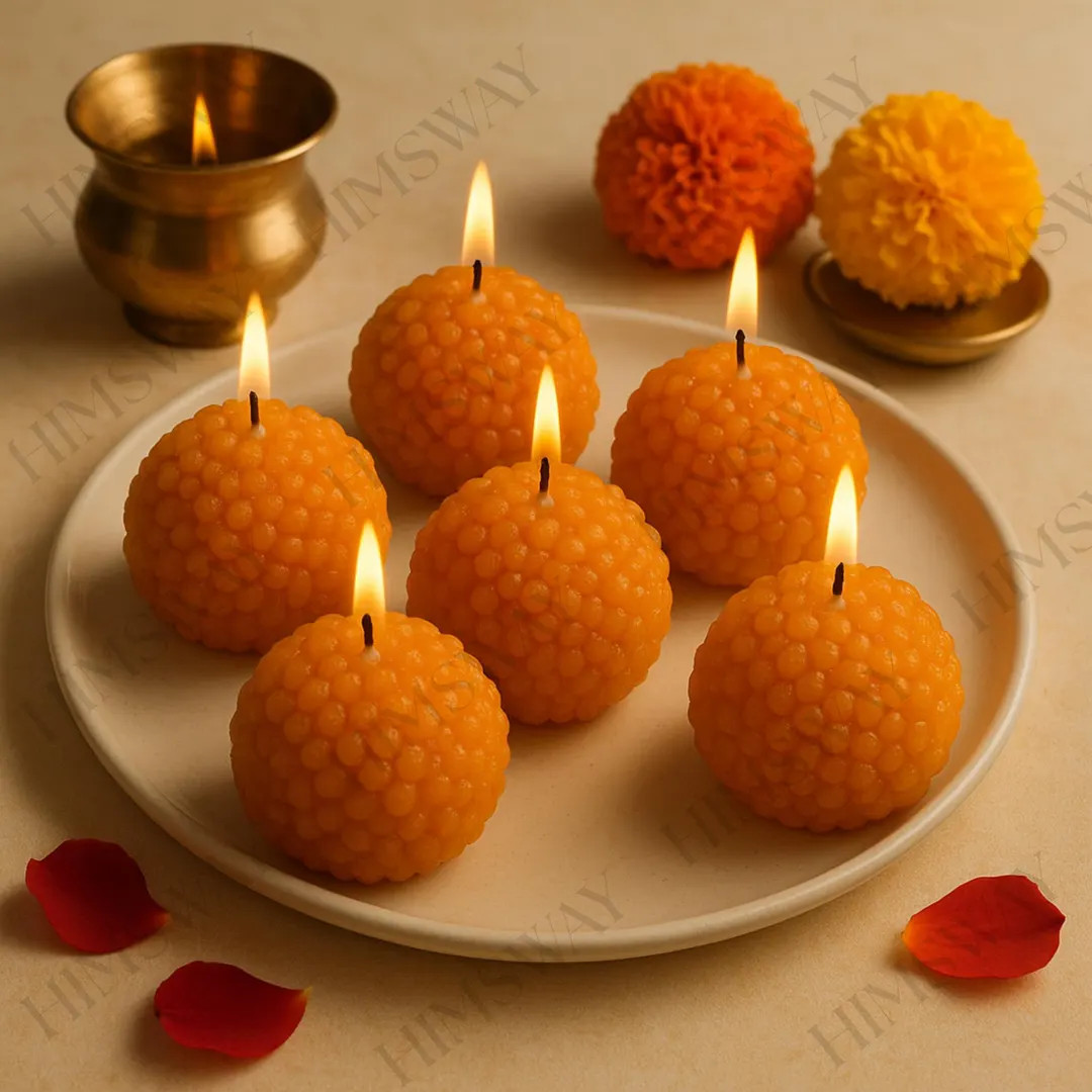 Ladoo Candle Set: Handmade Diwali Pooja Decoration - Etsy Canada | Etsy (US)