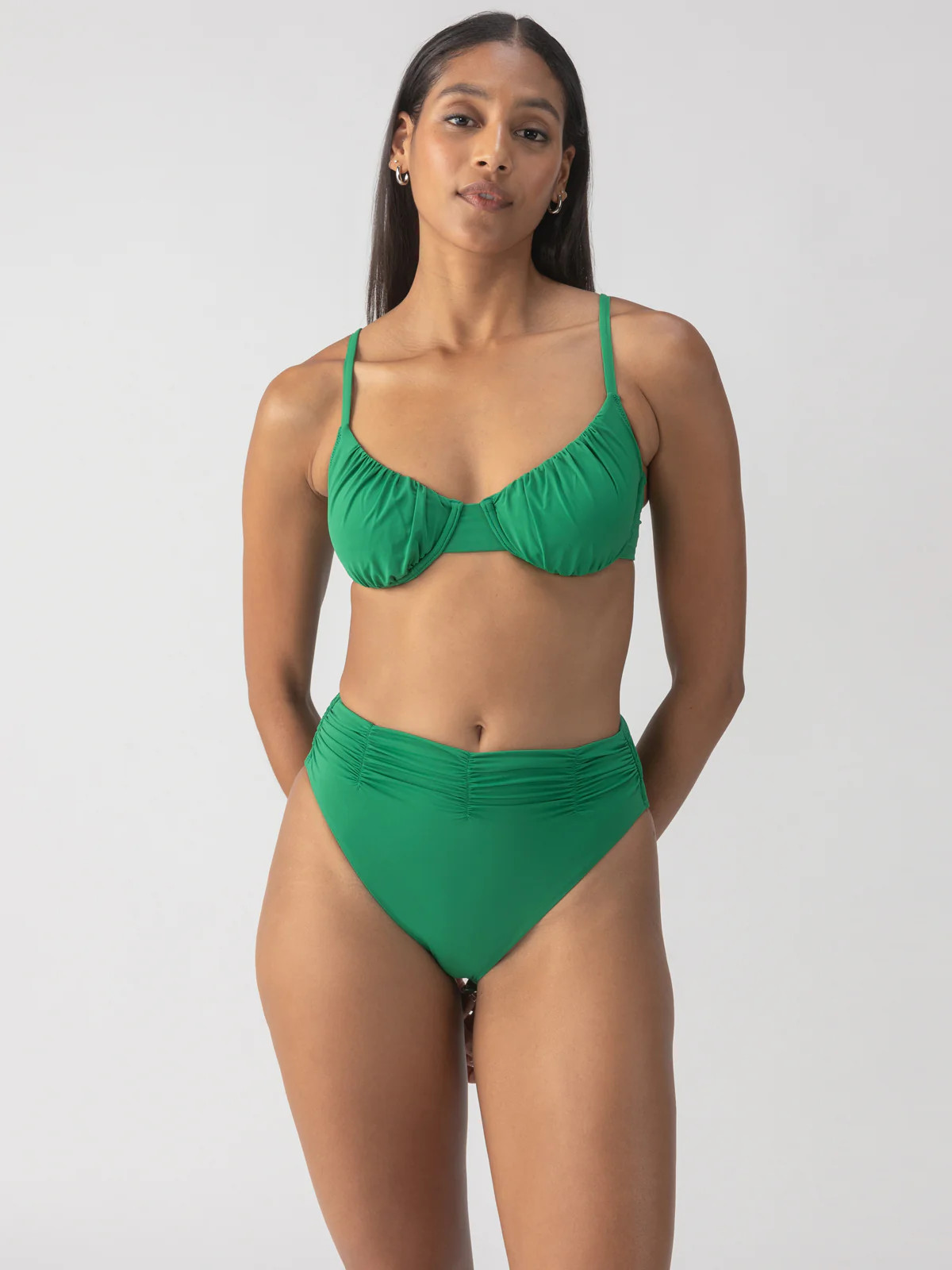Beach Goddess Excess Shirr Cup Bikini Top Perky Palm | Sanctuary Clothing