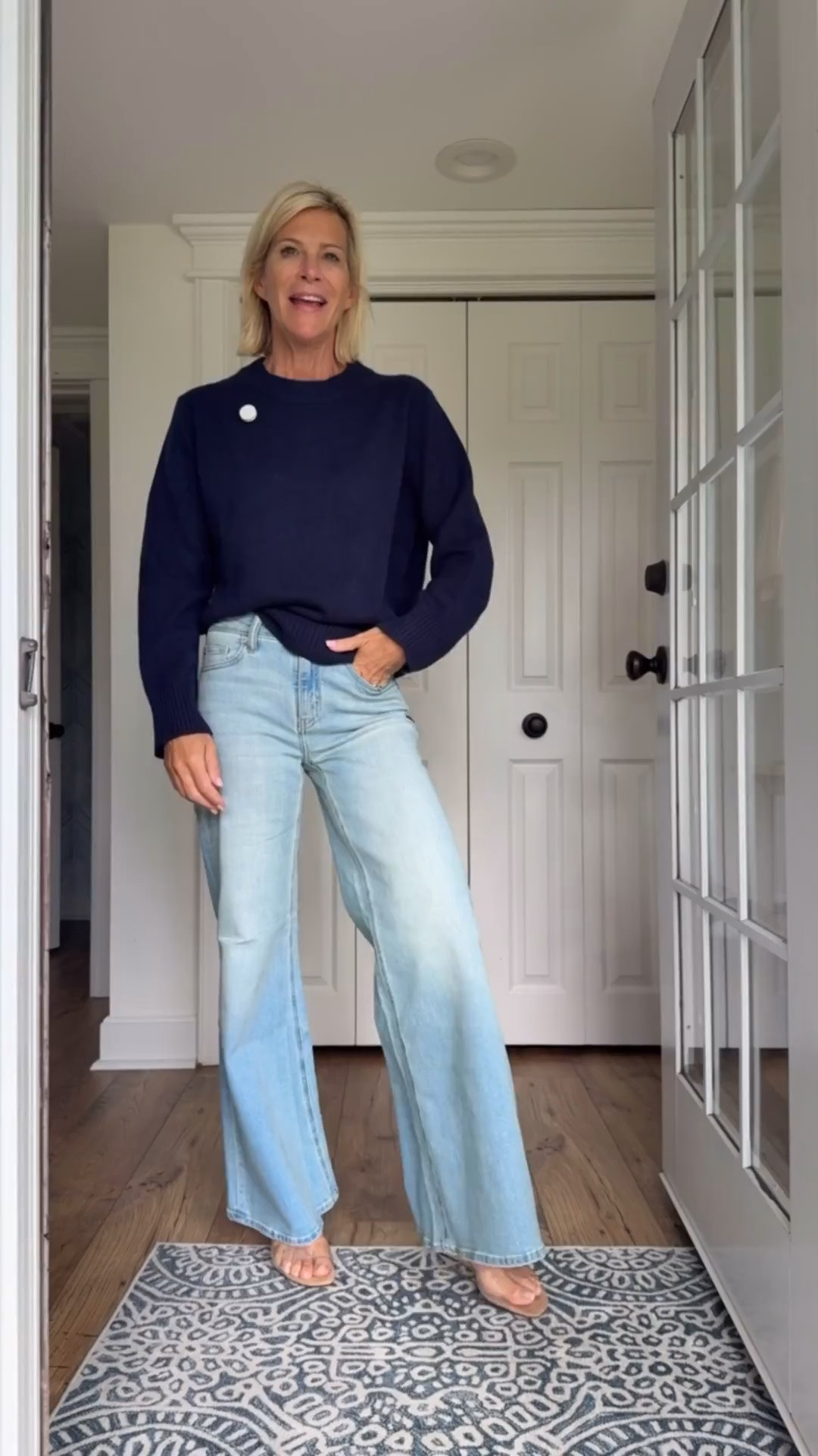 Wearing a size XS in sweater and 25 in jeans. Both run true to size!

For all you ladies out there that say, “Absolutely NOT” to the price of designer jeans… these are for you. I own a closet full of designer jeans, and I cannot tell the difference in fit, style, wash, or comfort between my designer pairs and these from Quince. Grab them in light and dark wash, and be done for fall. Trust me. 

@quince #quincepartner #ad