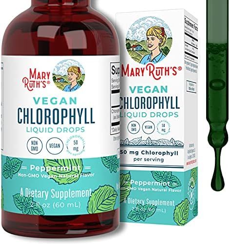 Liquid Chlorophyll Drops by MaryRuth's, Immune Support, Vegan Energy Supplement, Non GMO, Pepperm... | Amazon (US)