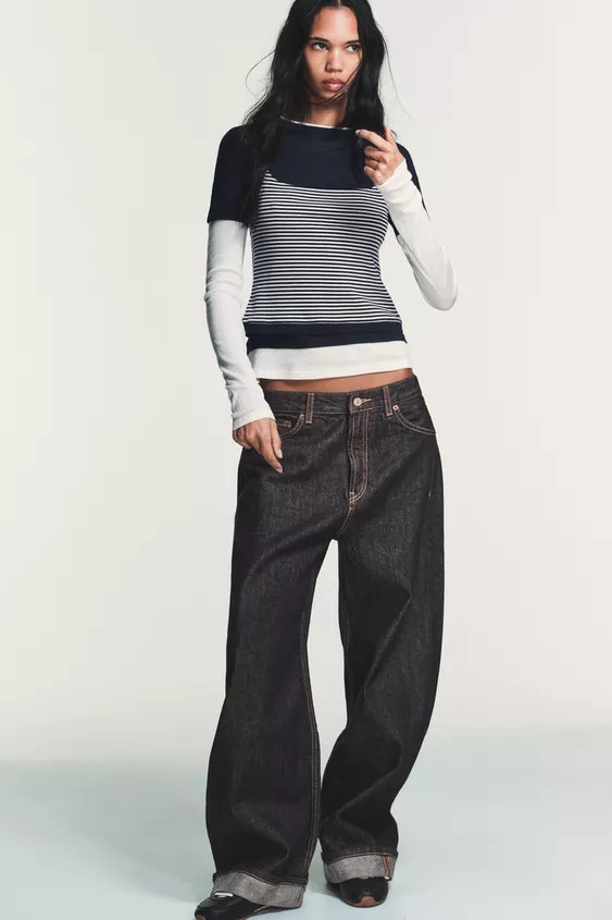 TRIPLE STRIPE EFFECT T-SHIRT | Zara UK