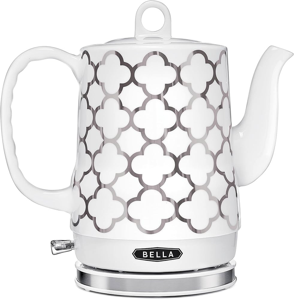 BELLA Electric Kettle & Tea Pot - Ceramic Water Heater with Detachable Swivel Base, Auto Shut Off... | Amazon (US)