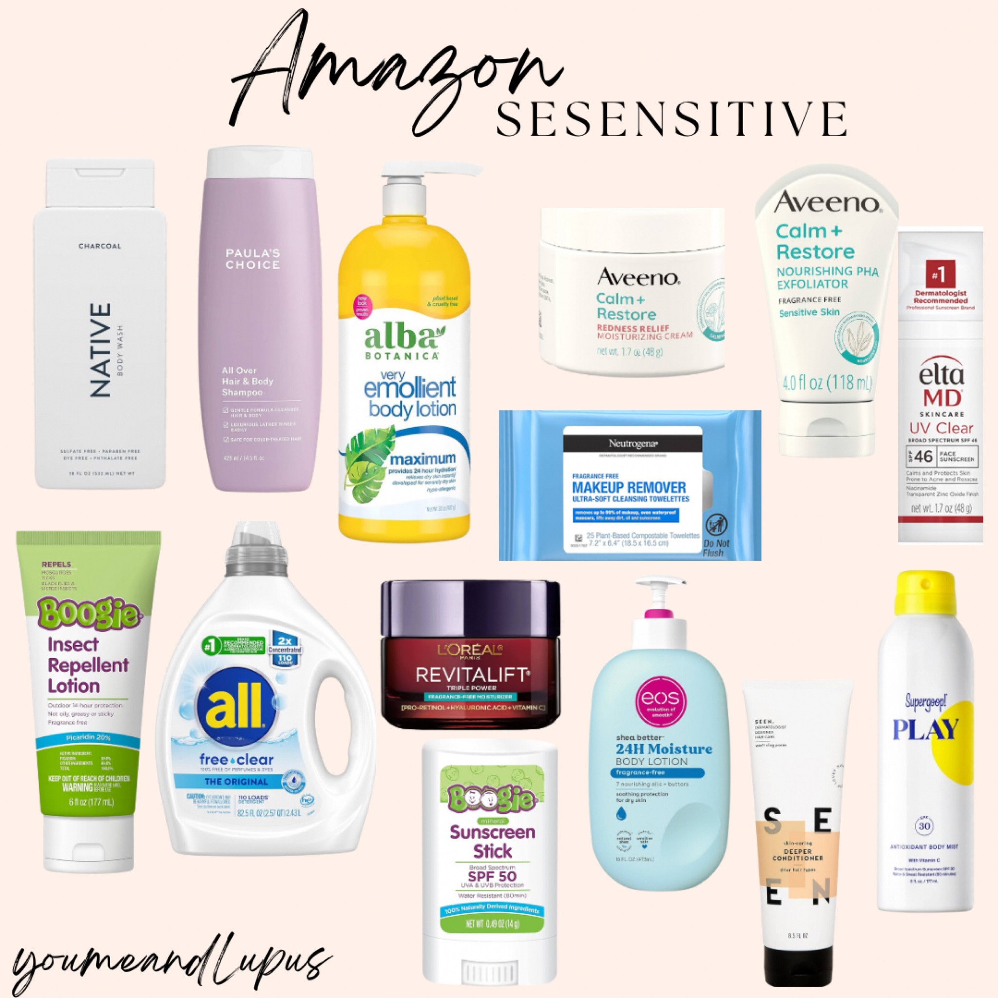 Amazon for the sensitive side of life. Fragrance free products, gentle products, chemical free products, sensitive skin lotions, sunscreen, bug spray, kids sunscreen, kids bug spray, sensitive laundry soap, shampoo and conditioner, sensitive makeup wipes, Amazon finds for sensitive skinn

#LTKFamily #LTKBeauty #LTKSwim