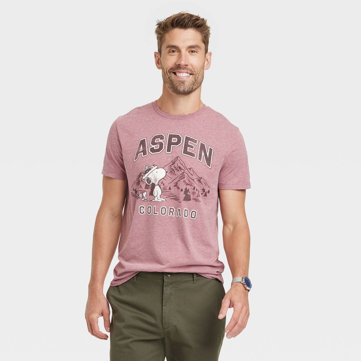 Men's Regular Fit Short Sleeve Crewneck T-Shirt - Goodfellow & Co™ Red M | Target