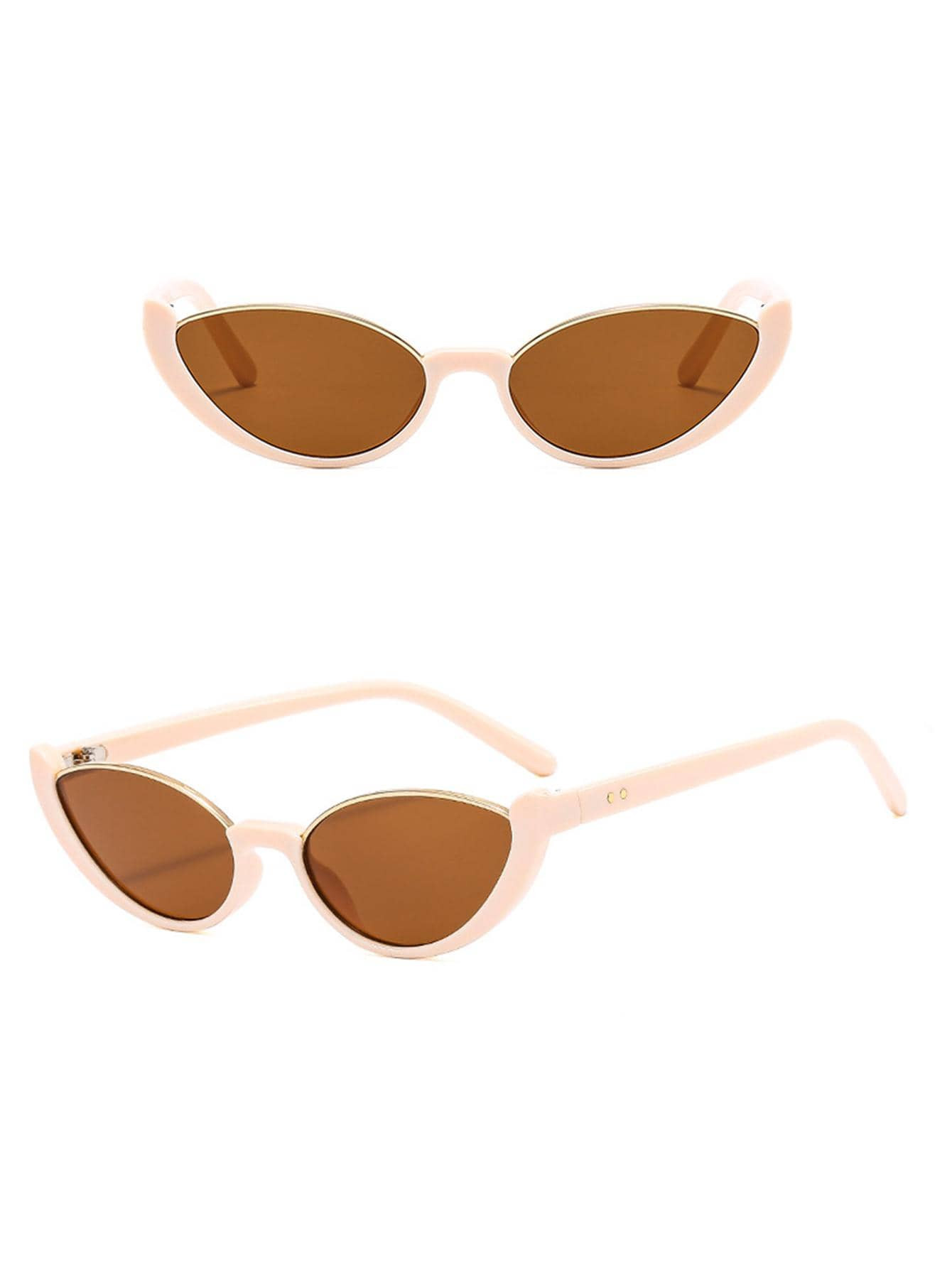 1Pair Women Cat Eye Fashion Glasses For Decoration Street Shades Beach Accessories Beach Accessor... | SHEIN