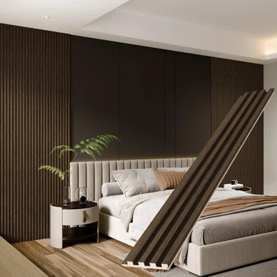 4 Packs 94.5" x 5.7" Solid Wood Panels for Wall | Wayfair North America