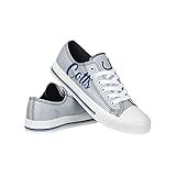 FOCO Womens NFL Team Logo Glitter Low Top Canvas Sneakers Shoes | Amazon (US)