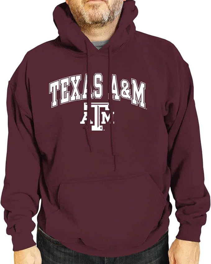 Campus Colors Long Sleeves NCAA Adult Arch & Logo Gameday Unisex Hooded Sweatshirt | Amazon (US)