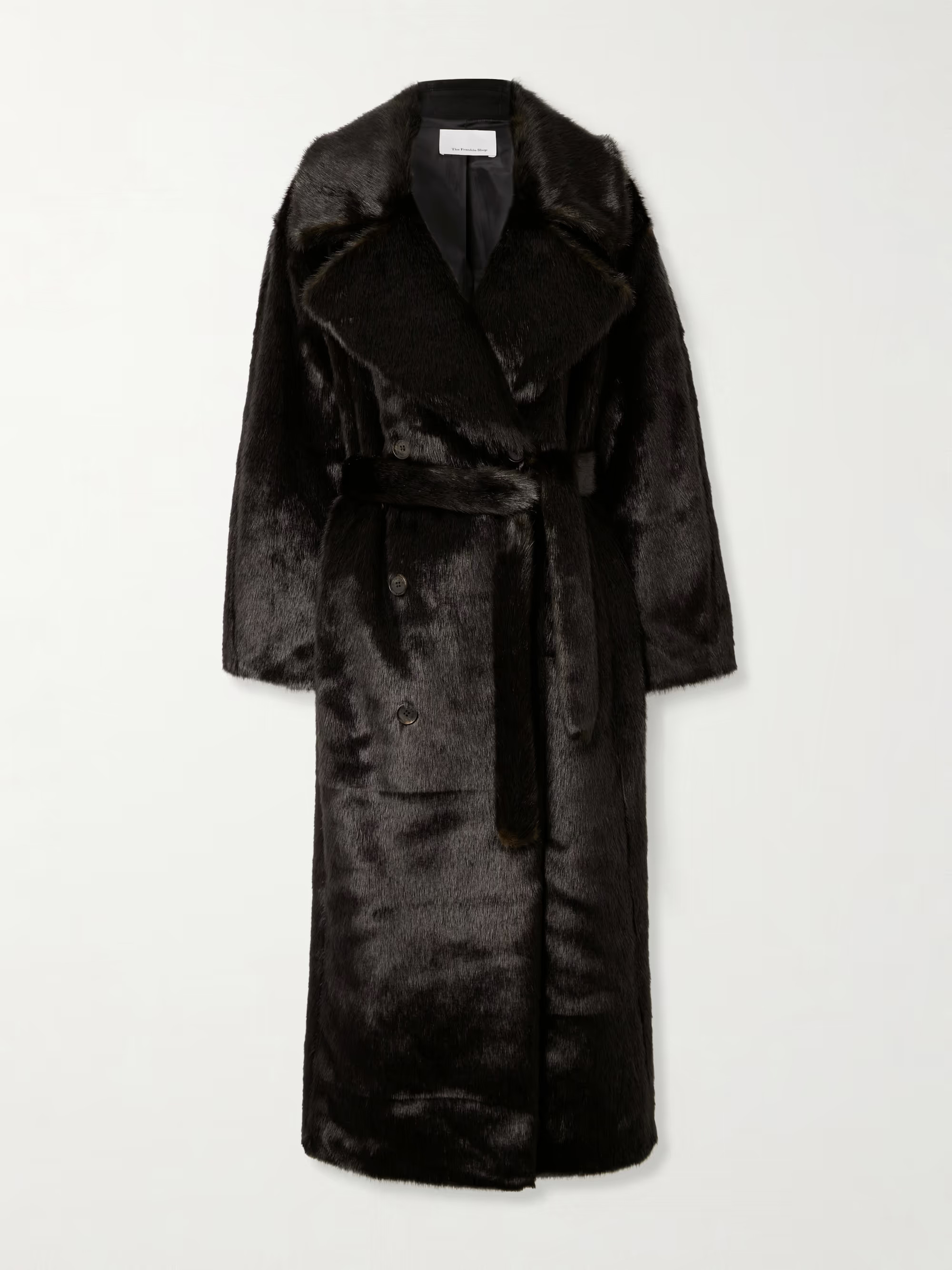 Joni oversized belted double-breasted faux fur coat | NET-A-PORTER (US)
