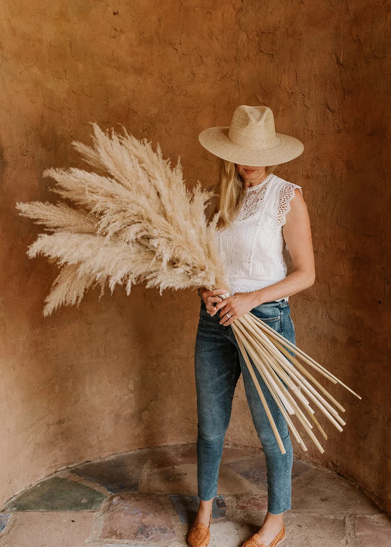 Large 4 FT Natural Fluffy Pampas Grass | Etsy (US)