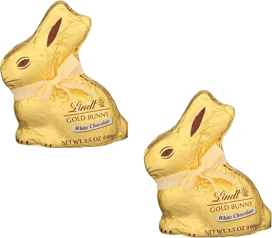 Lindt White Chocolate Bunny - Pack of 2 - Smiling Sweets - Delicious Treat that Goes Great in Eas... | Amazon (US)