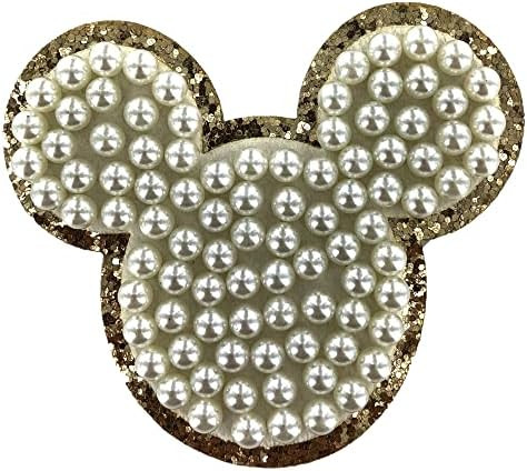 ZOOX Ivory Pearl & White Letter Varsity Initial Patches, 3M Adhesive Sticker Iron On, 3.5" Height... | Amazon (US)